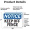 Signmission Keep Off Fence, 10 in W x Rectangle, Vinyl Decal OS-2PACK-NS-D-710-L-13820 - alternate 2